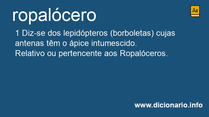 Significado de ropalcero