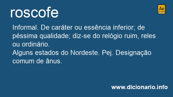 Significado de roscofe