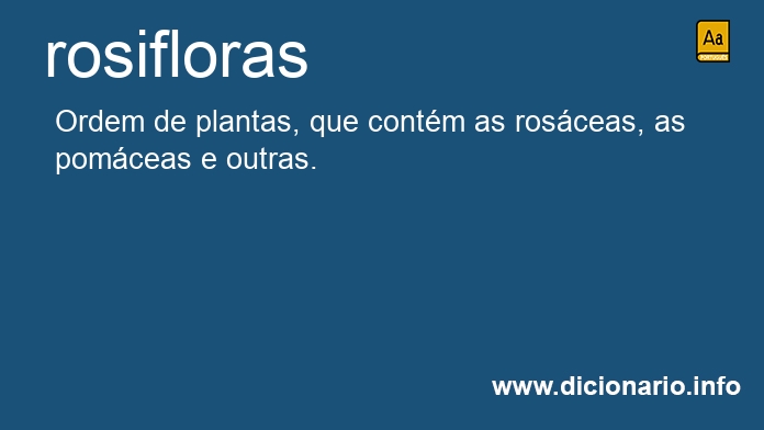 Significado de rosifloras