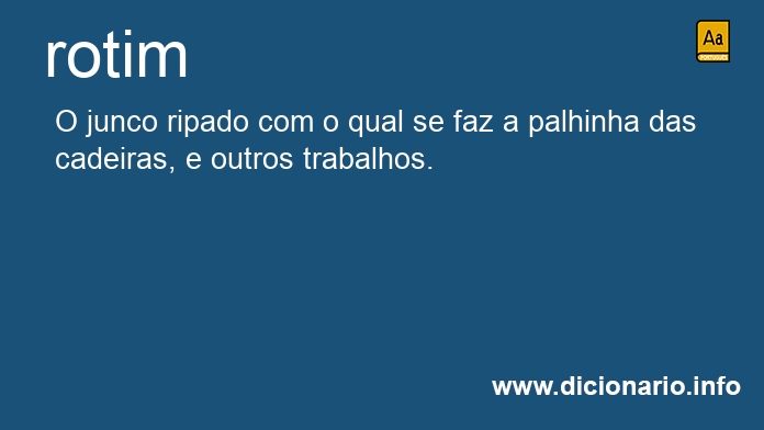 Significado de rotim