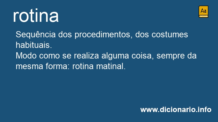 Significado de rotina