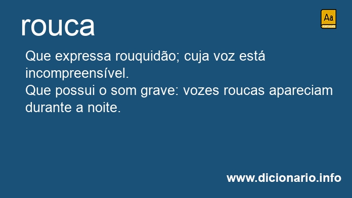 Significado de rouca