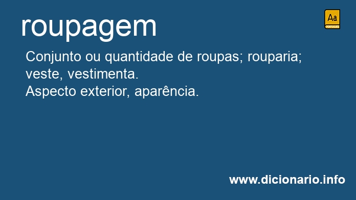 Significado de roupagem