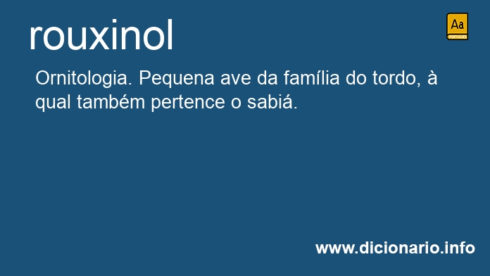 Significado de rouxinol