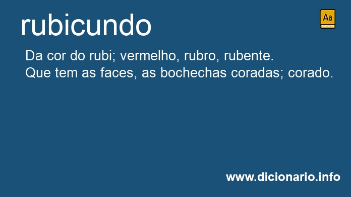 Significado de rubicundo