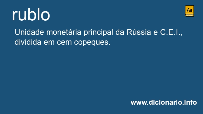 Significado de rublo