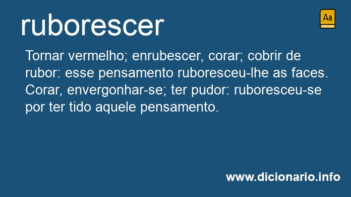 Significado de ruborescer