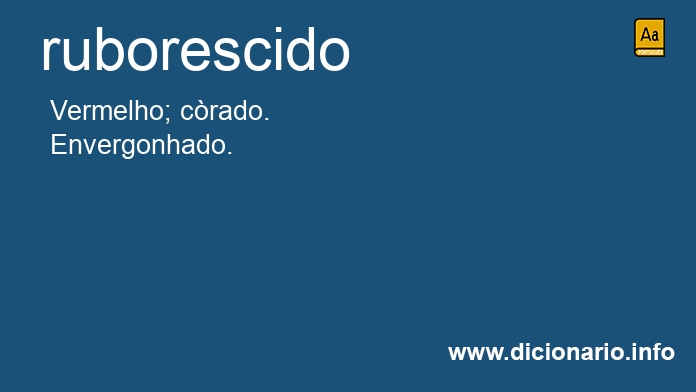Significado de ruborescido