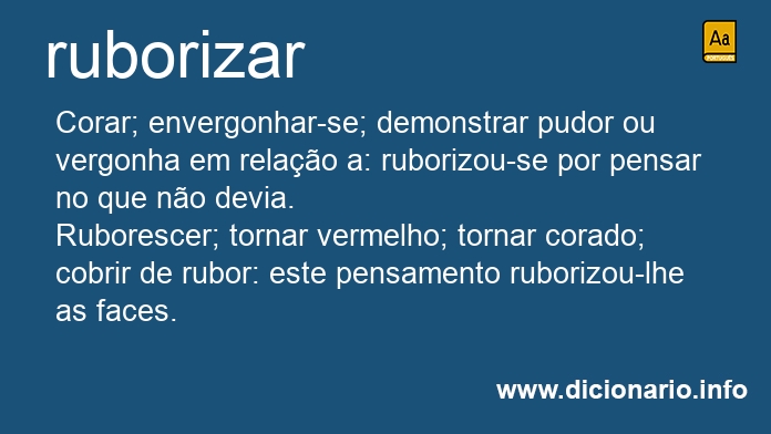 Significado de ruborizar