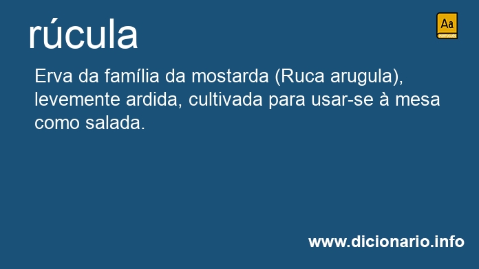 Significado de rcula