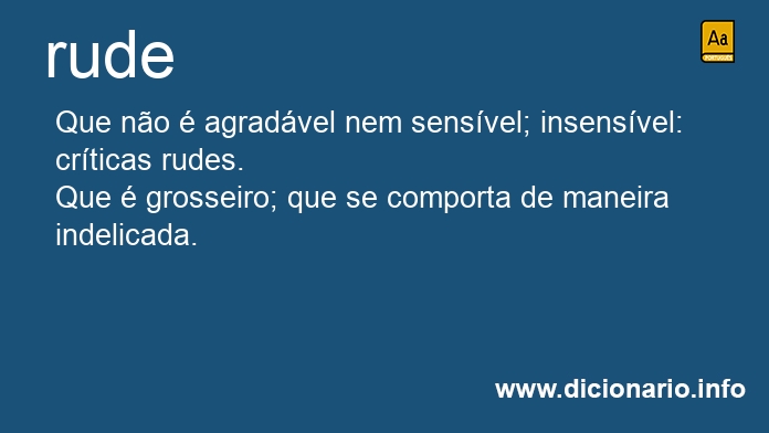 Significado de rudes