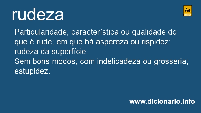 Significado de rudeza