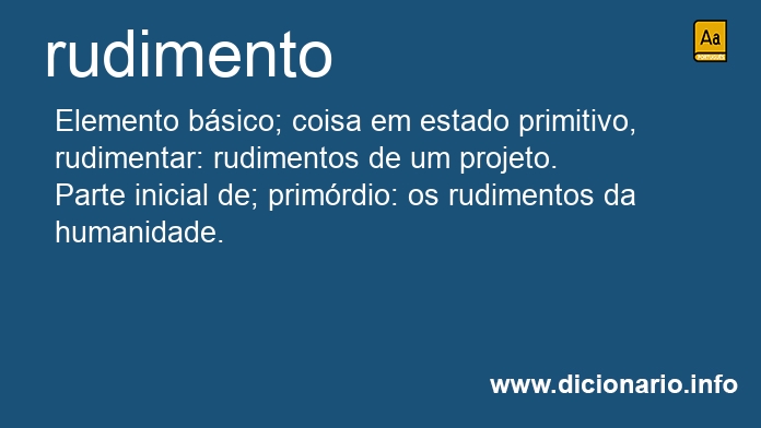 Significado de rudimento