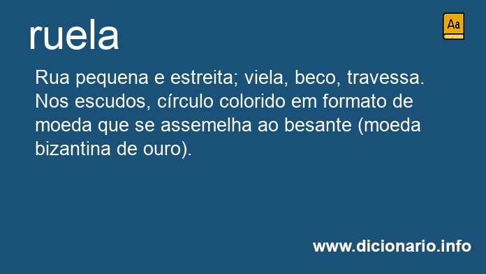 Significado de ruela