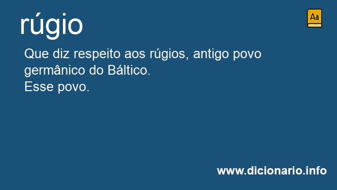 Significado de rgio