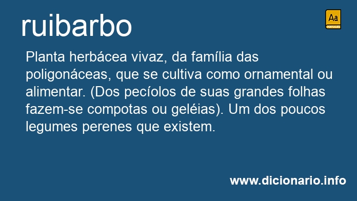 Significado de ruibarba