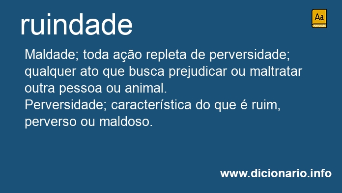 Significado de ruindade