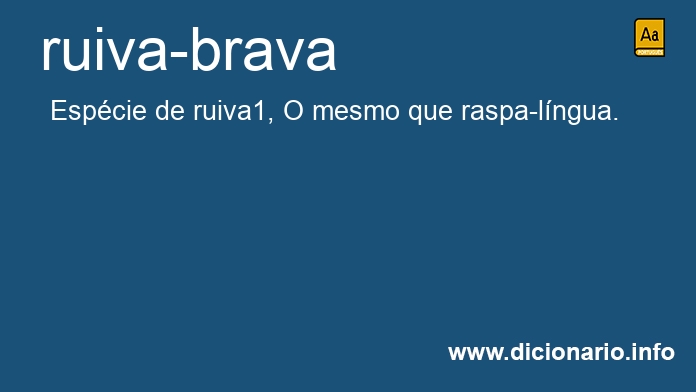 Significado de ruiva-brava