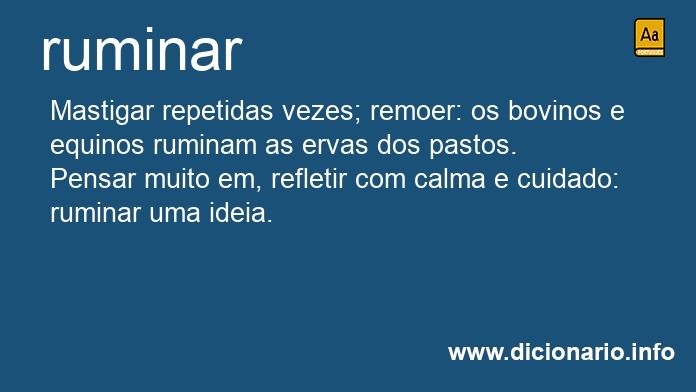 Significado de ruminavam