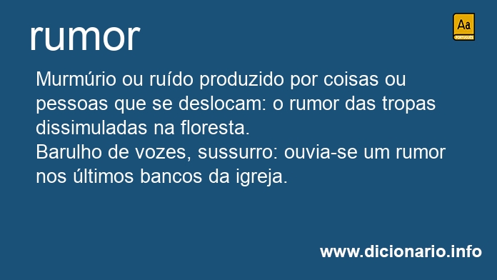 Significado de rumor