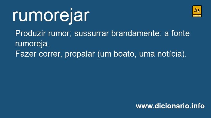 Significado de rumorejar