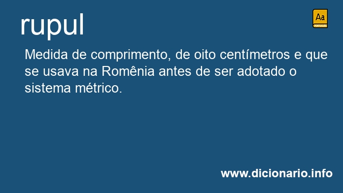 Significado de rupul