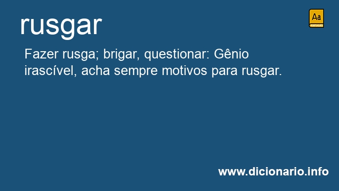 Significado de rusgares