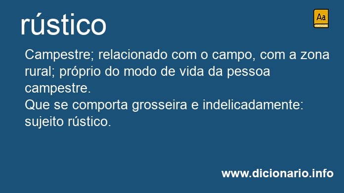 Significado de rstico