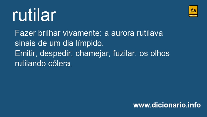 Significado de rutilars