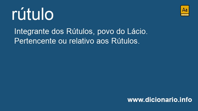 Significado de rtulo