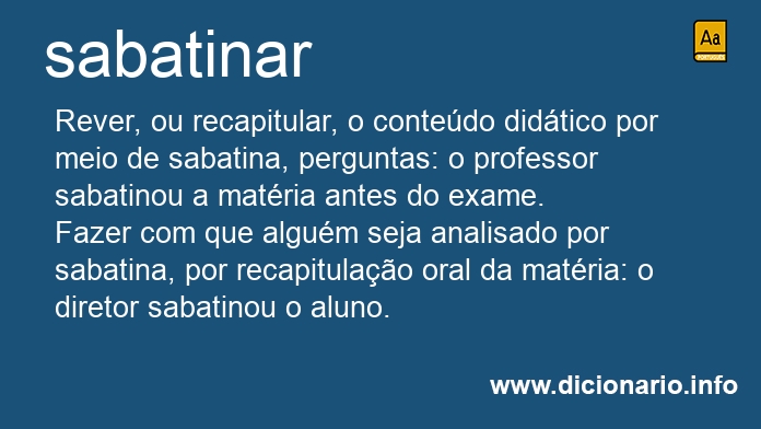 Significado de sabatinas