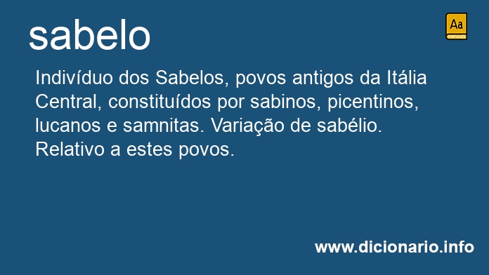 Significado de sabelos