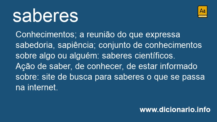 Significado de saberes