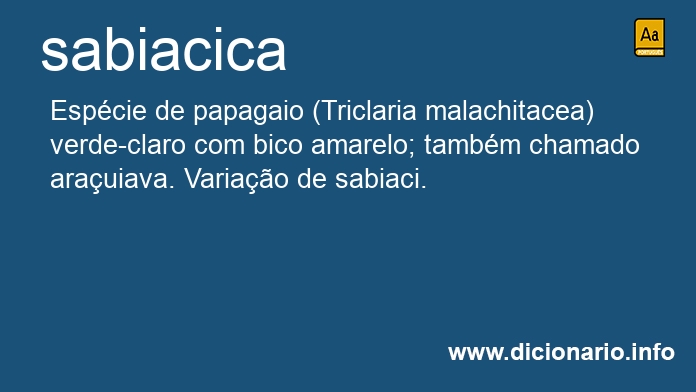 Significado de sabiacica