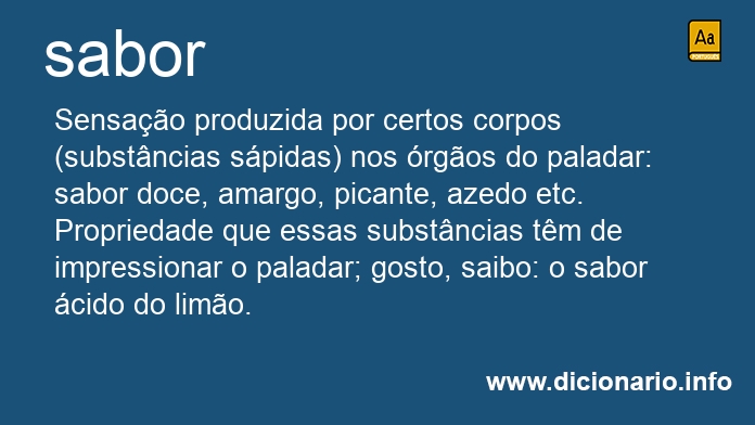 Significado de sabor