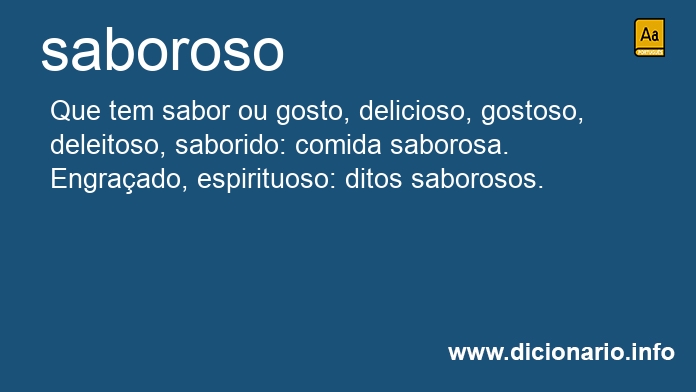 Significado de saboroso