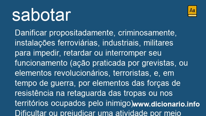 Significado de sabotaram