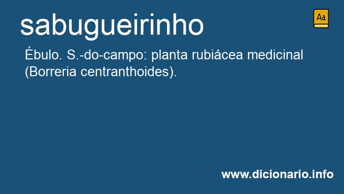 Significado de sabugueirinho