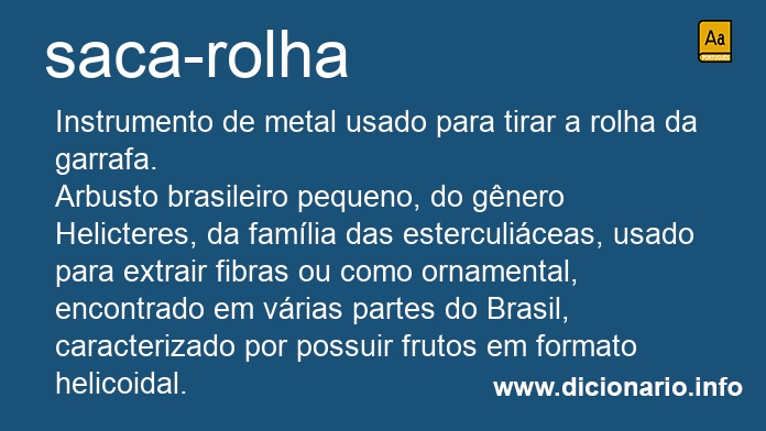 Significado de saca-rolha