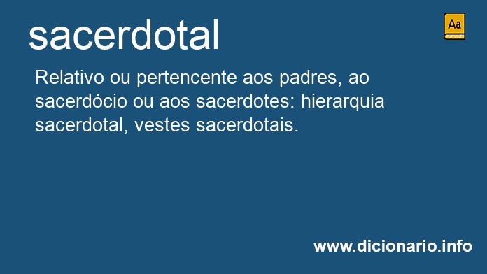 Significado de sacerdotal