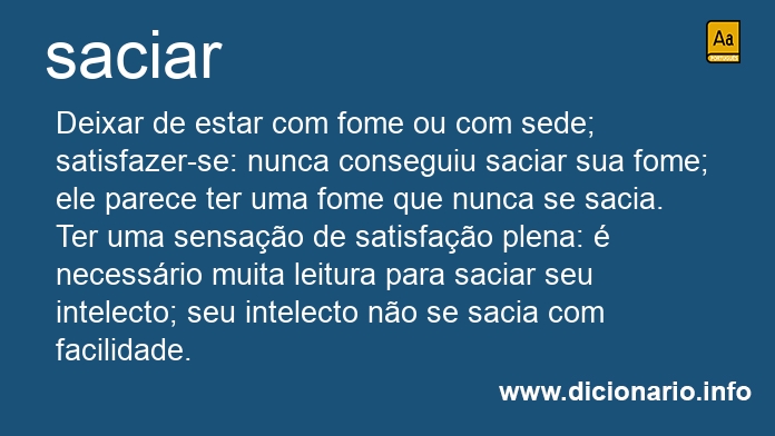 Significado de saciars