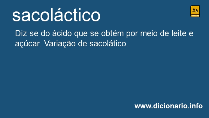 Significado de sacolctico