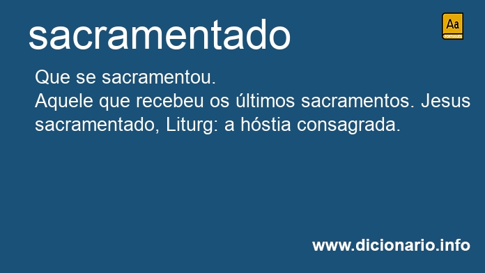 Significado de sacramentado