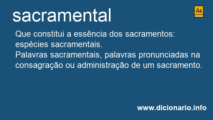 Significado de sacramental