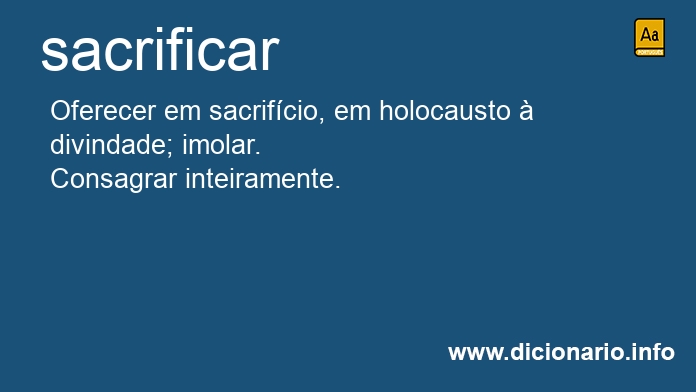 Significado de sacrificai