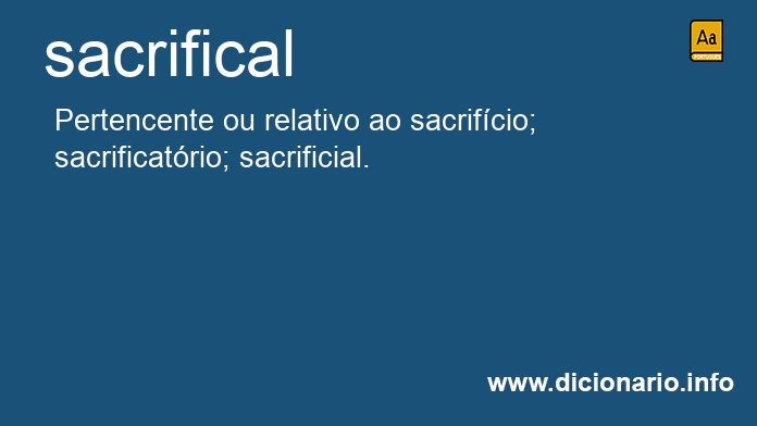 Significado de sacrifical