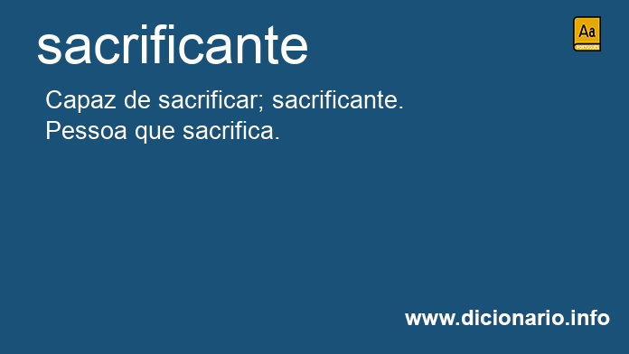 Significado de sacrificante