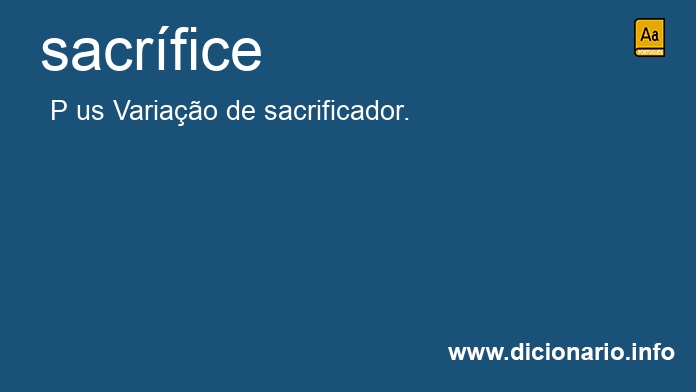 Significado de sacrfice