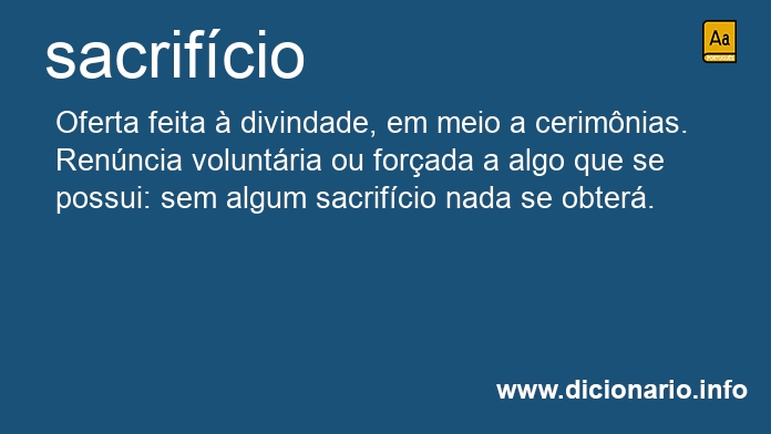 Significado de sacrifcios