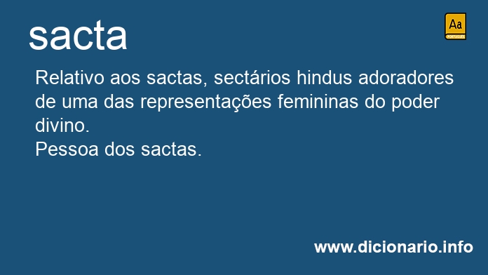 Significado de sacta